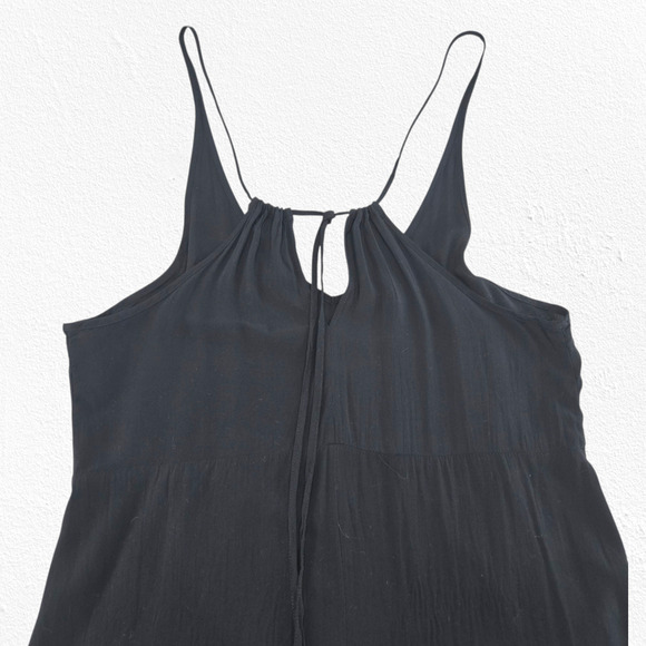 Free People Intimately Black Lace Slip Nightgown V-Neck Chemise Size Medium - Picture 9 of 11